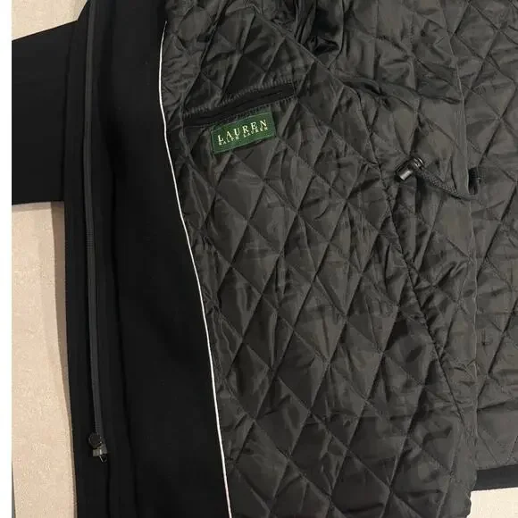 LAUREN RALPH LAUREN Mens Cashmere Blend Black Coat Jacket 44 - Picture 6 of 13